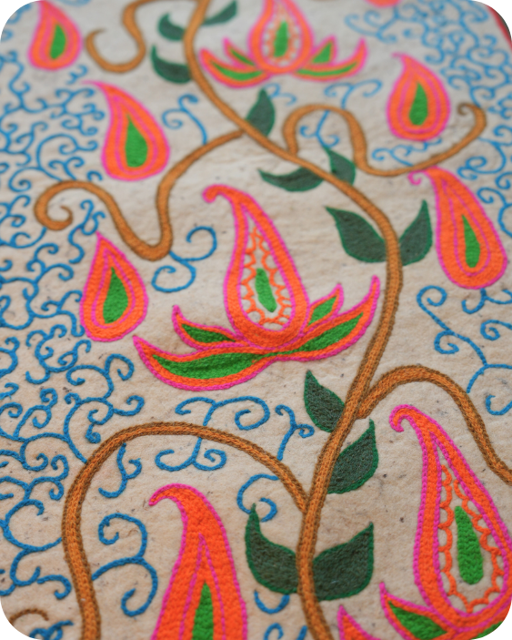 Aqua Bloom- Living Room Rug