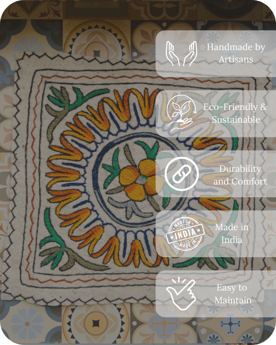 Square Rug - Meadow Flowers