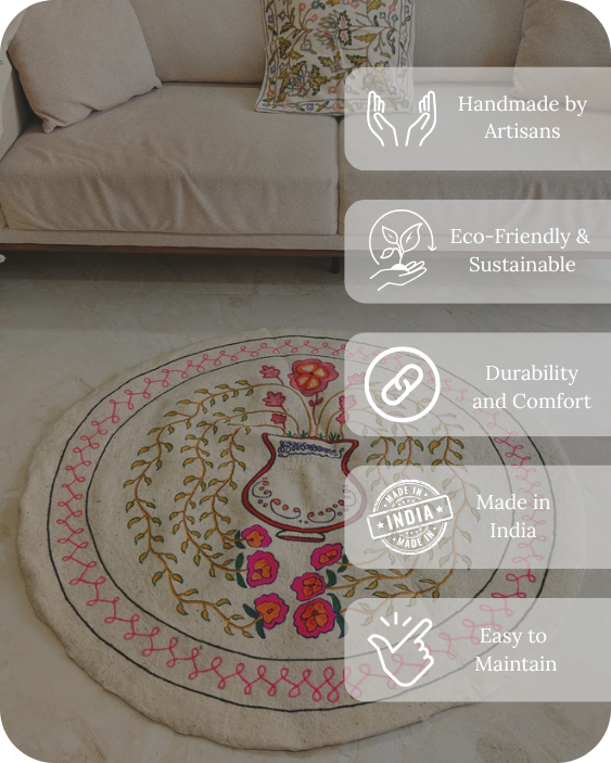 Round Rug - Dhoop Chaaon