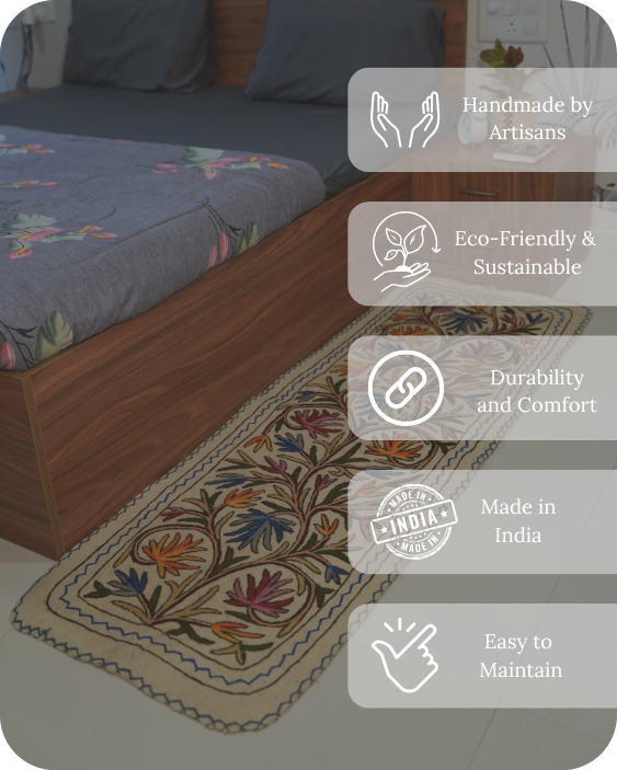 Painted Dahlia- Bedside Runner