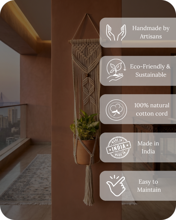 Flora-Macramé- Planter- Combo