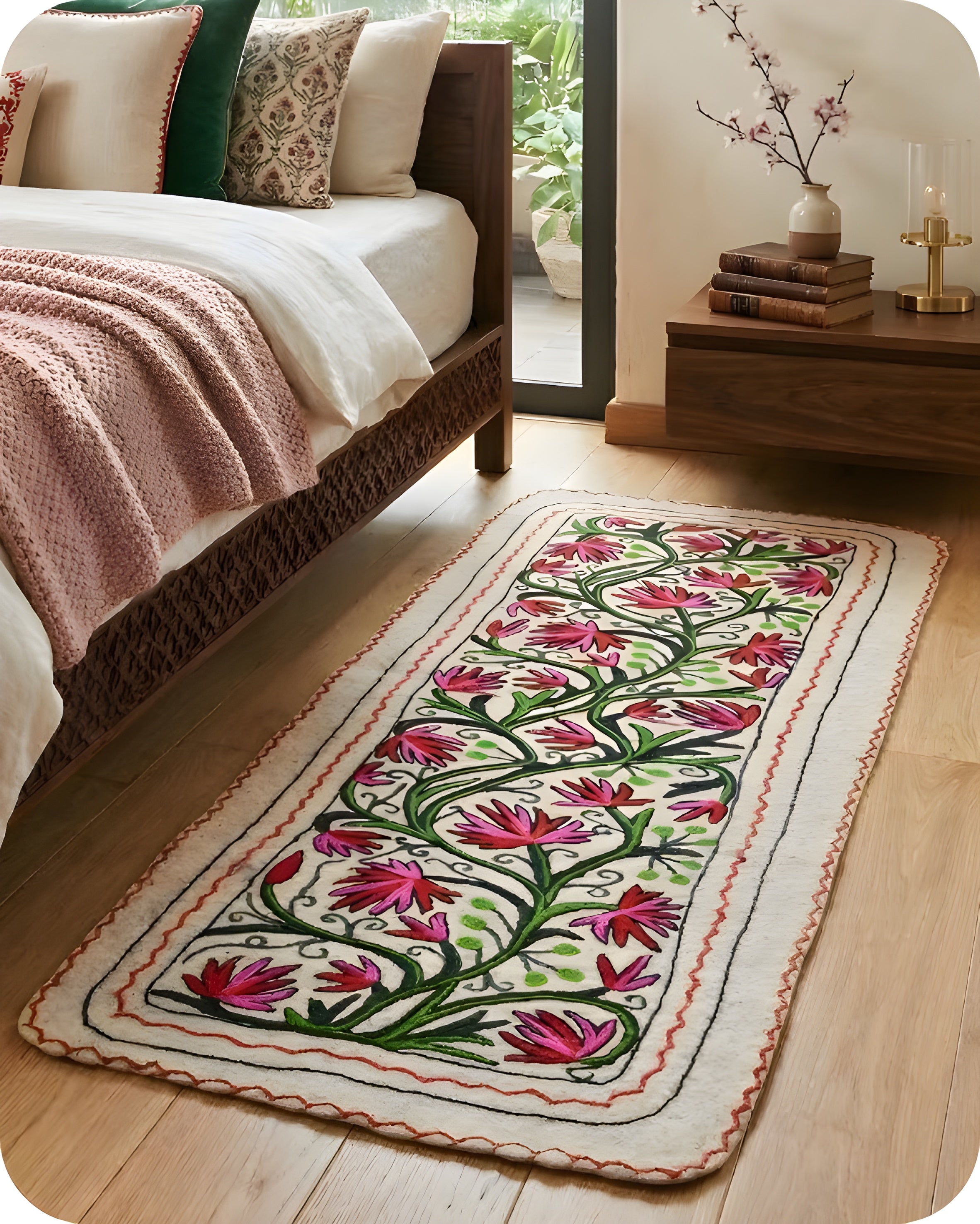 Pink Blossom - Bedside Runner