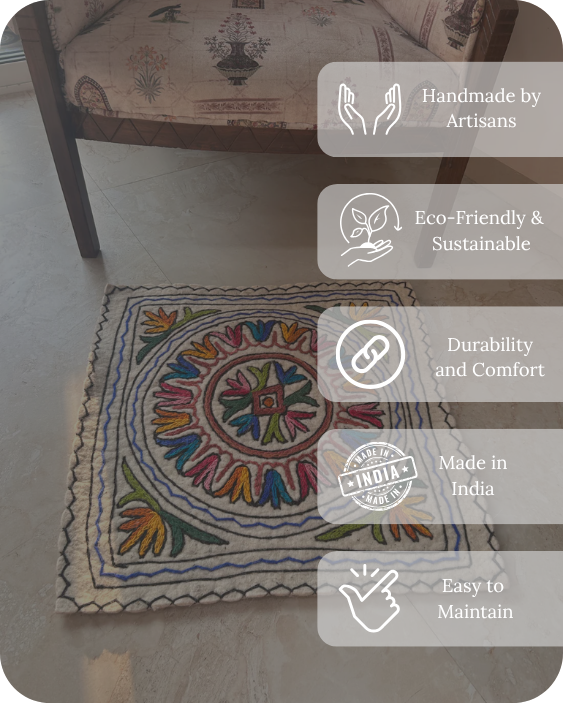 Square Rug - Meghna Mandala