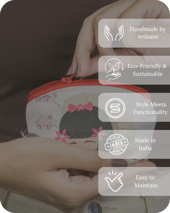 Pink Daisy Kawaii Mini Pouch