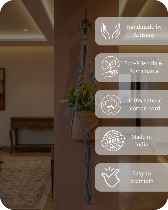 Sage-Macramé-Planter- Combo