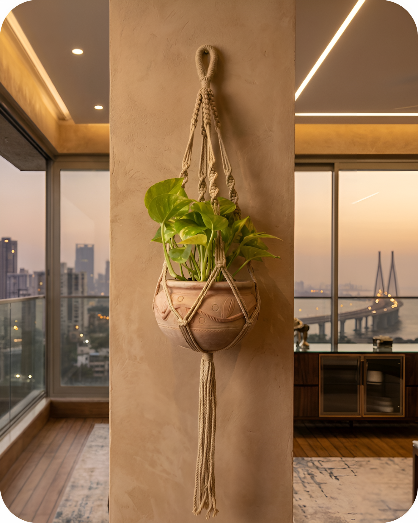 Ivy-Macramé-Planter- Combo