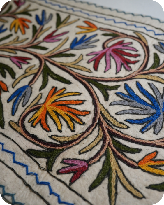 Painted Dahlia- Bedside Runner