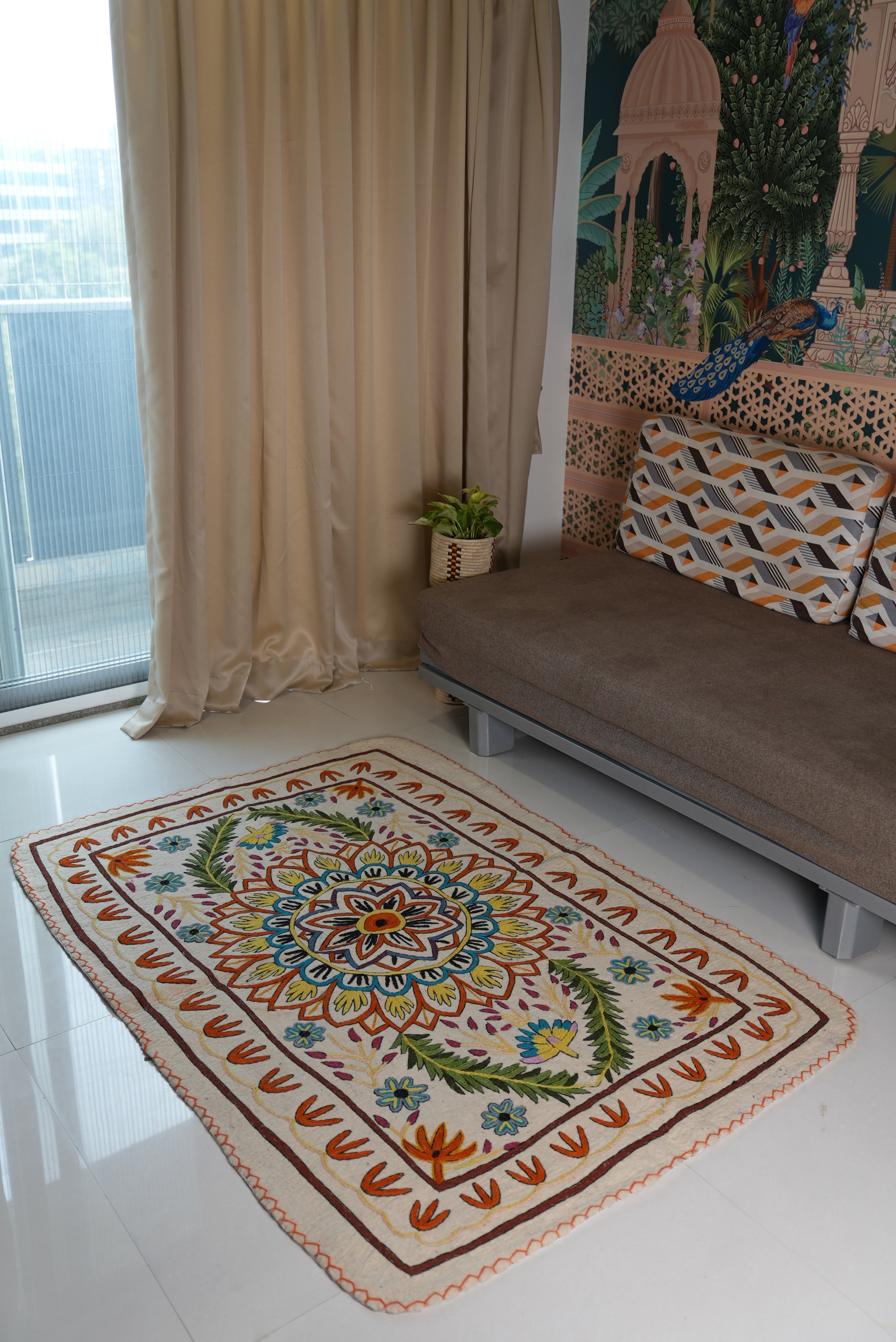 Living Room Rug - Verdant Whirl