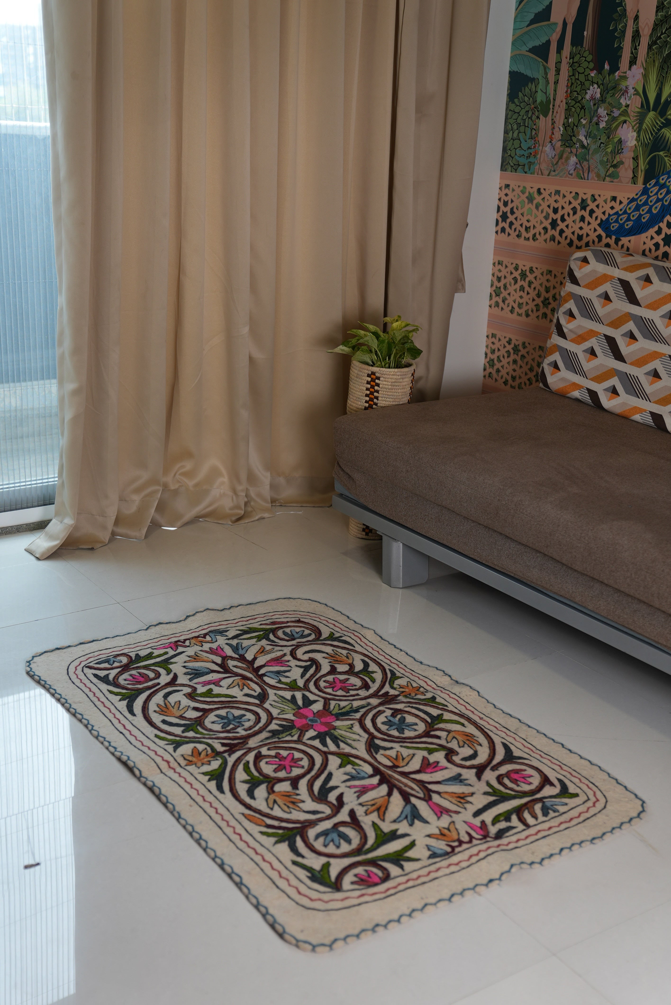 Vrindavan Charm- Living Room Rug