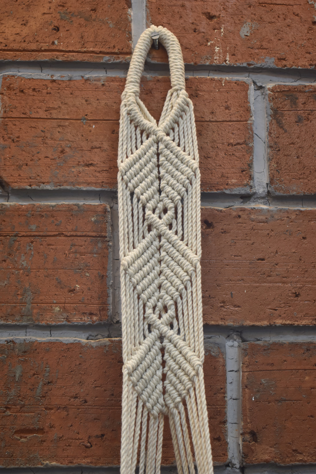 Maple-Macramé Plant Holder