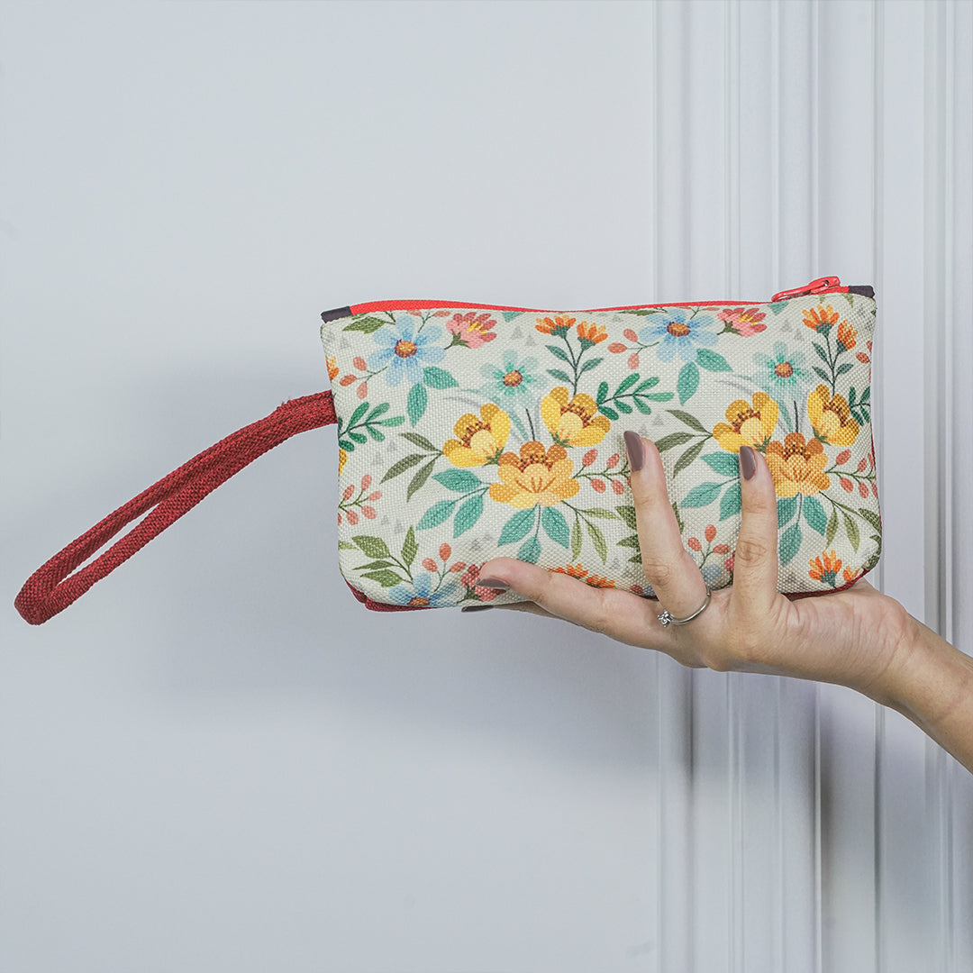 Petal Print Pouch