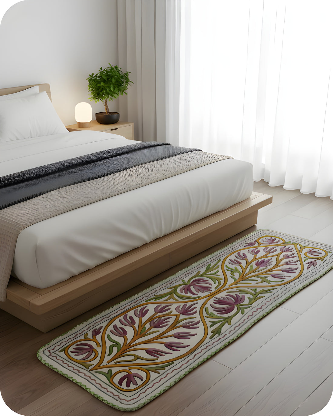 Bedside Runner - Alpine Flora