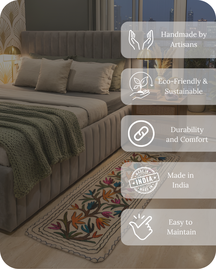 Floral Rhapsody- Bedside Runner