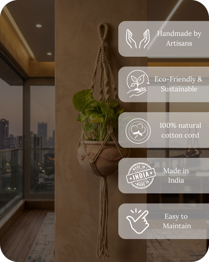 Ivy-Macramé Plant Holder