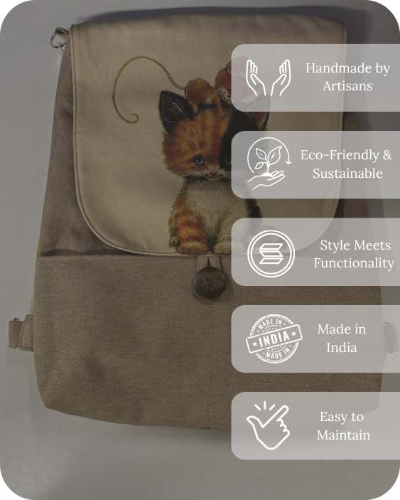 Chic Cattitude Backpack Bag