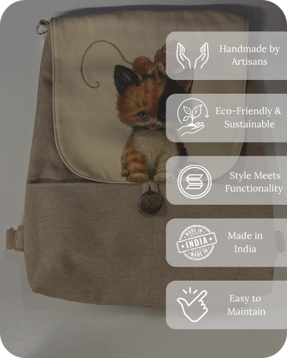 Chic Cattitude Backpack Bag