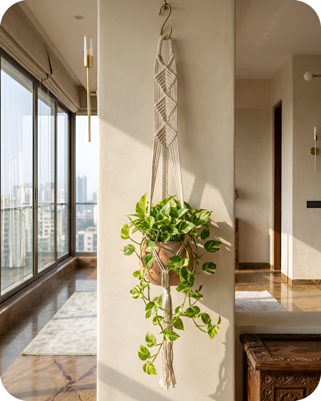 Maple-Macramé Planter- Combo