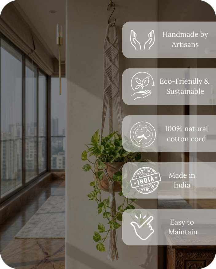 Maple-Macramé Planter- Combo