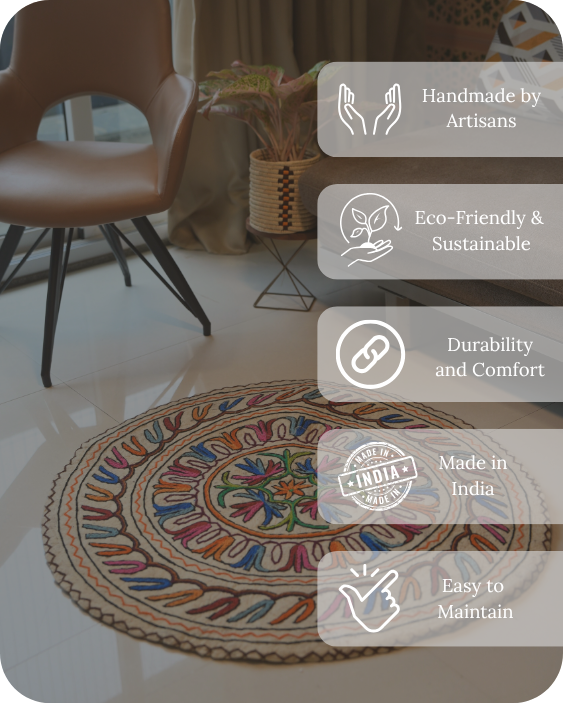 Circle of Aura- Round Rug