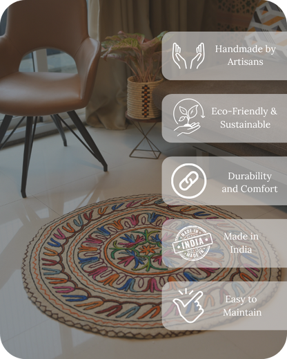 Circle of Aura- Round Rug