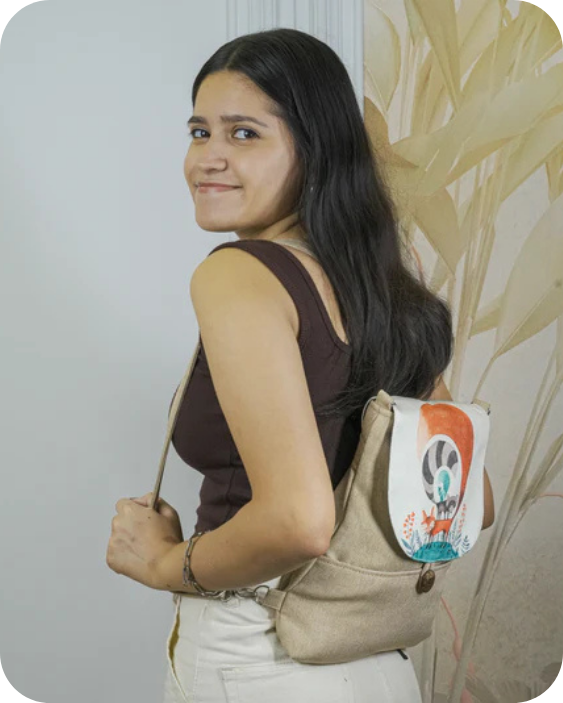 Rustic Fox Backpack Bag