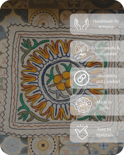 Square Rug - Meadow Flowers