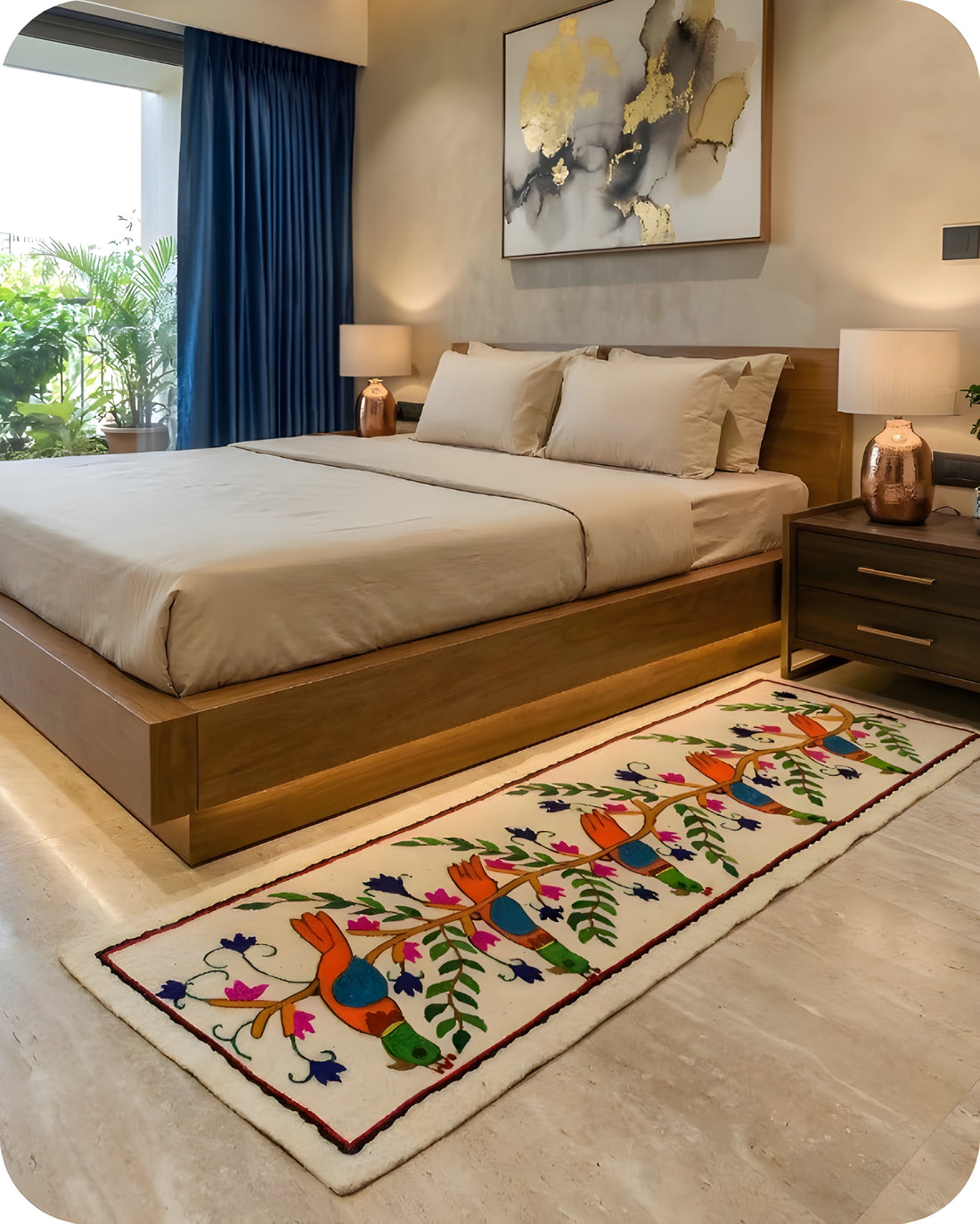 Chirping Symphony- Bedside Runner