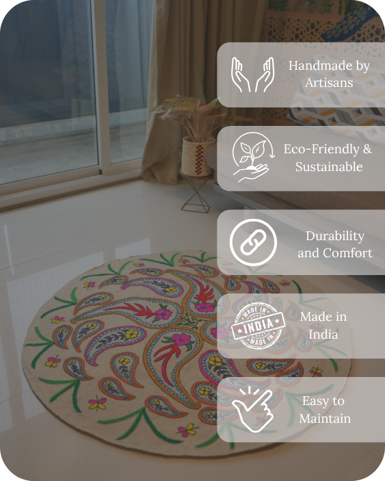 Floral Flow-Round Rug