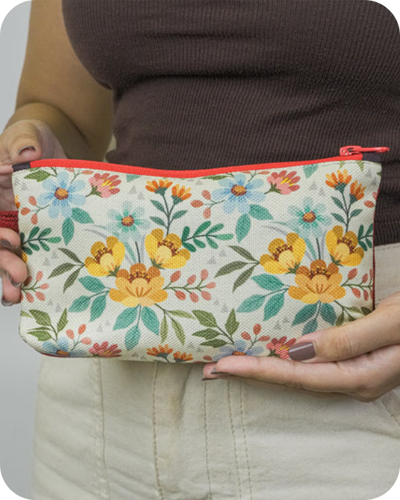 Petal Print Pouch