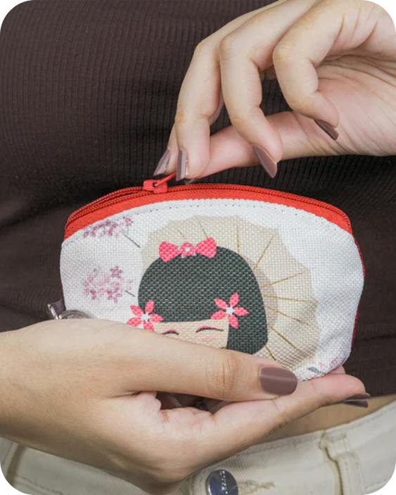 Pink Daisy Kawaii Mini Pouch