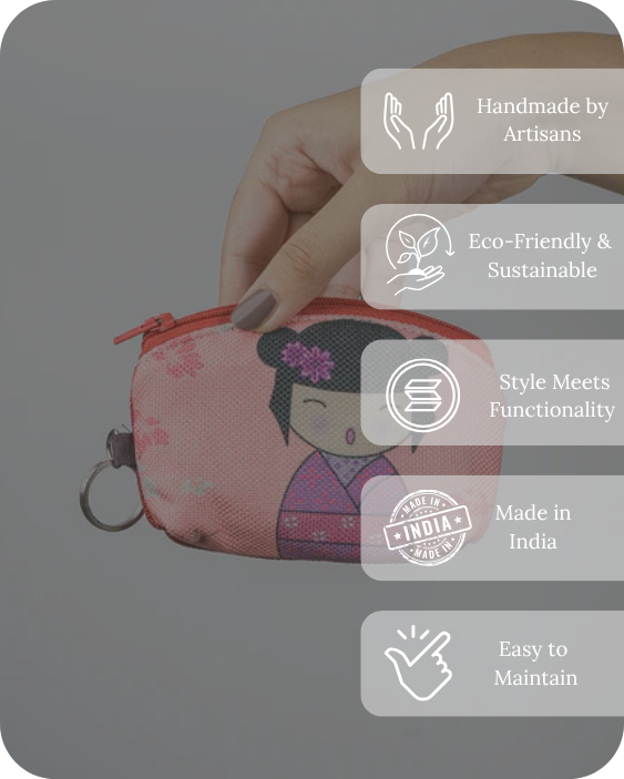 Cherry Blossom Kawaii  Mini Pouch
