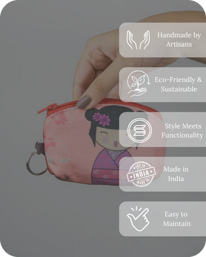 Cherry Blossom Kawaii  Mini Pouch