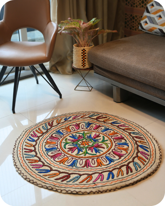 Circle of Aura- Round Rug