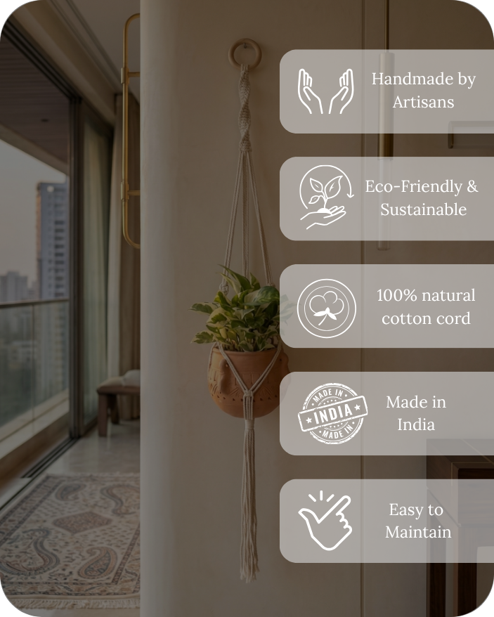 Hazel-Macramé - Planter- Combo