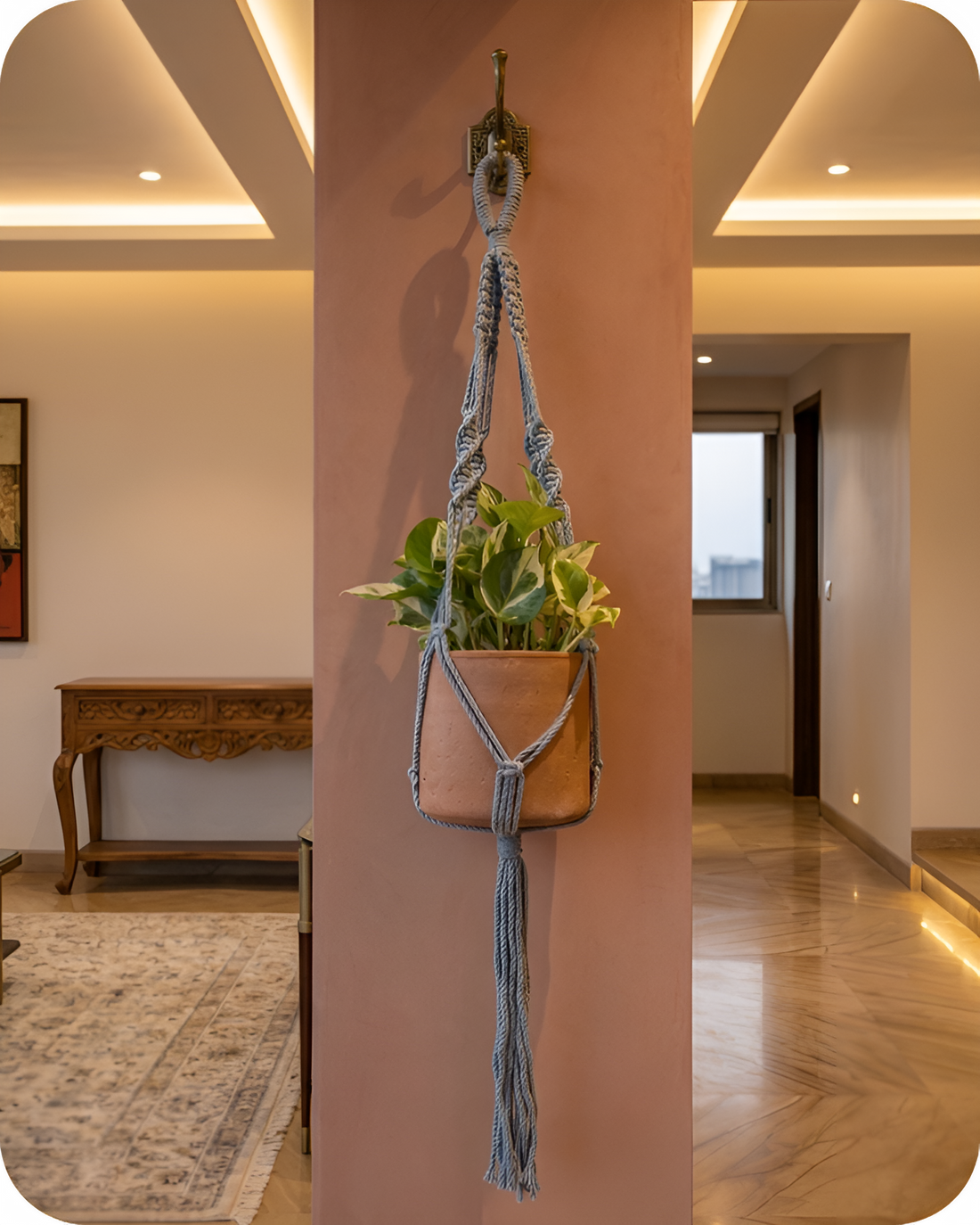 Sage-Macramé-Planter- Combo