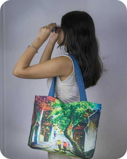 Green Scenic Tote Bag