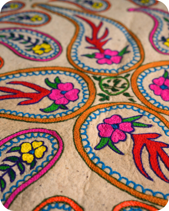 Floral Flow-Round Rug