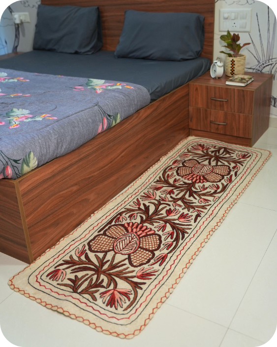 Crimson Nest- Bedside Runner