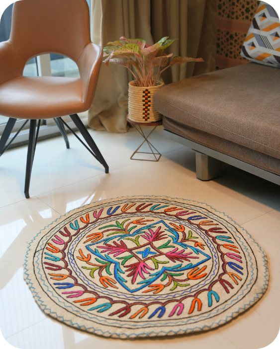 Bloom Wheel- Round Rug