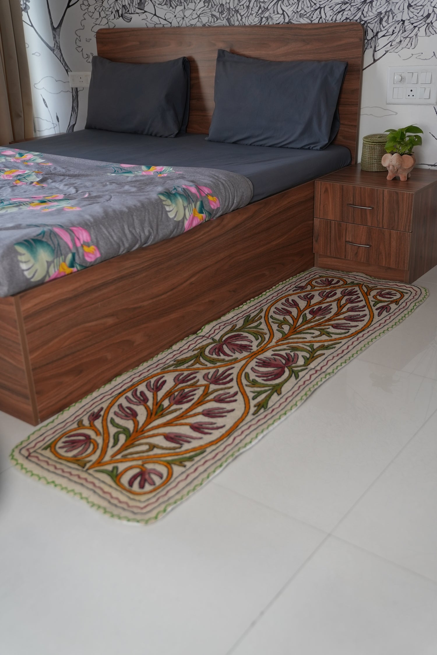 Bedside Runner - Alpine Flora