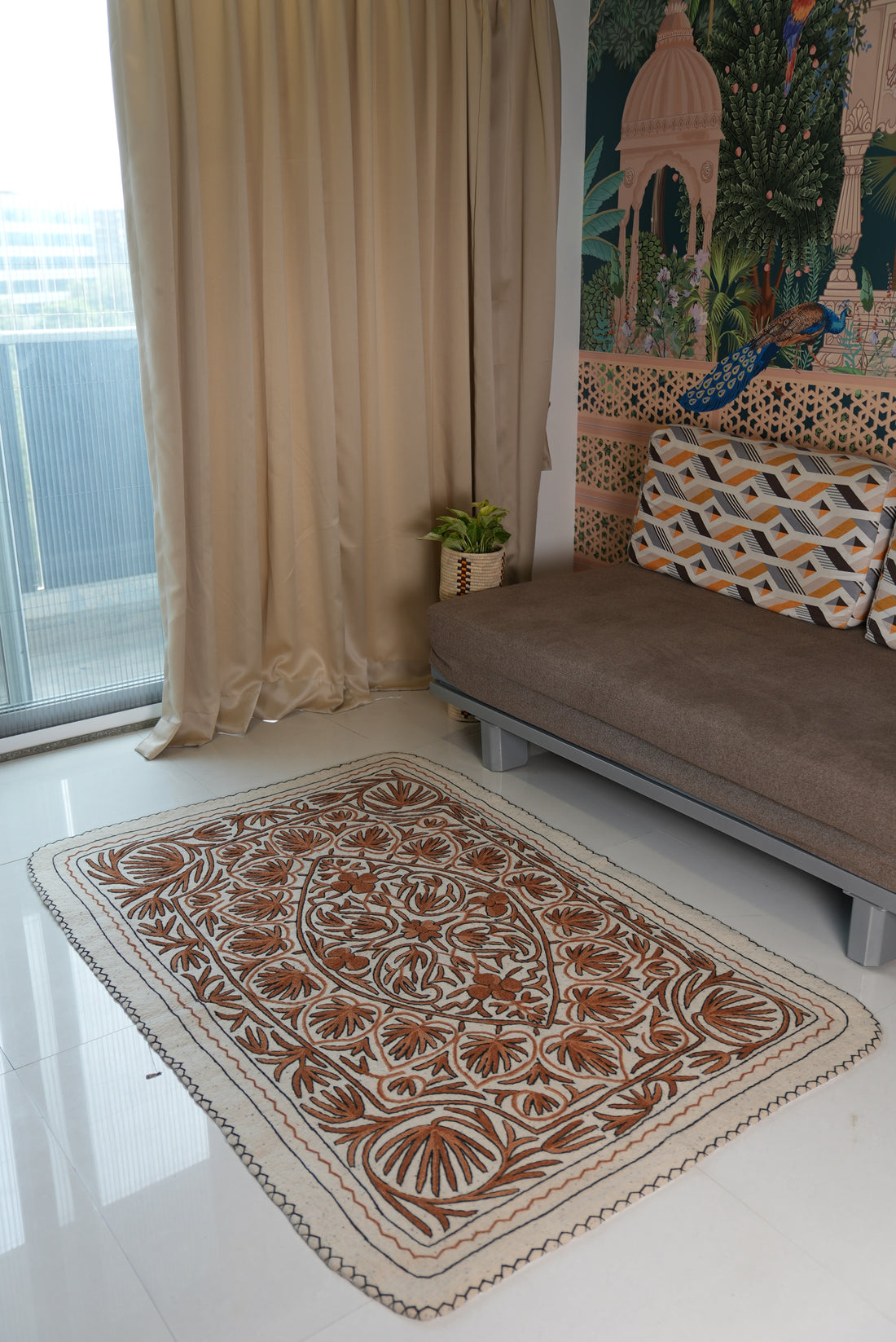 Living Room Rug - Earthy Embrace