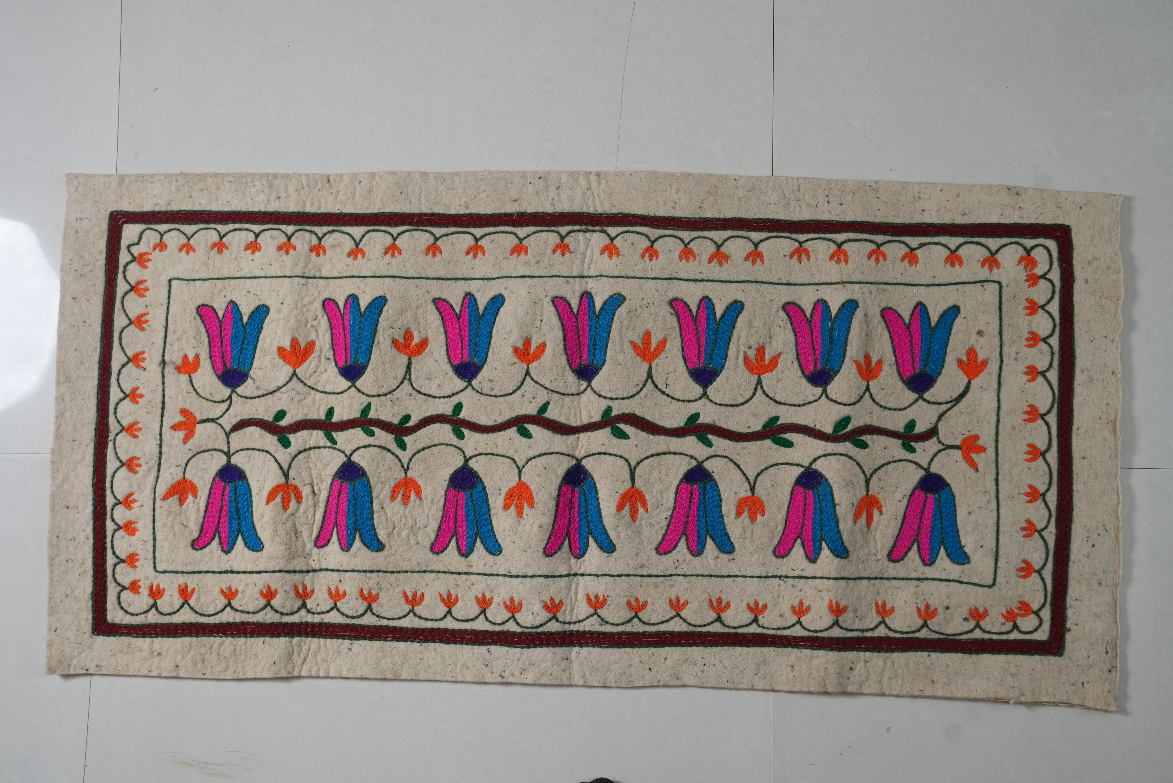 Rosy Raag- Bedside Runner