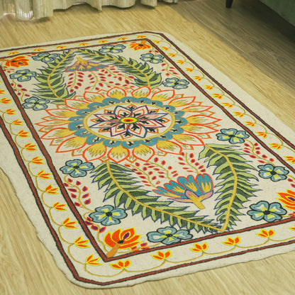 Living Room Rug - Floral Boho