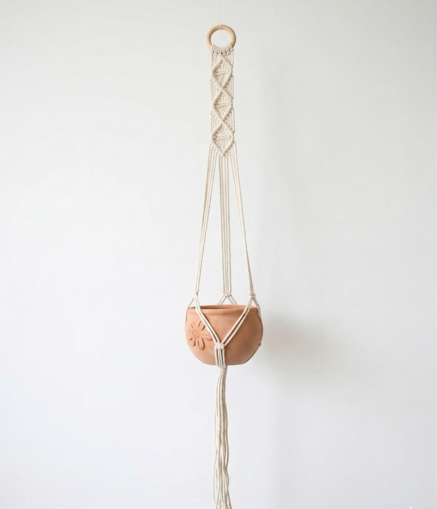 Cedar-Macramé - Planter- Combo