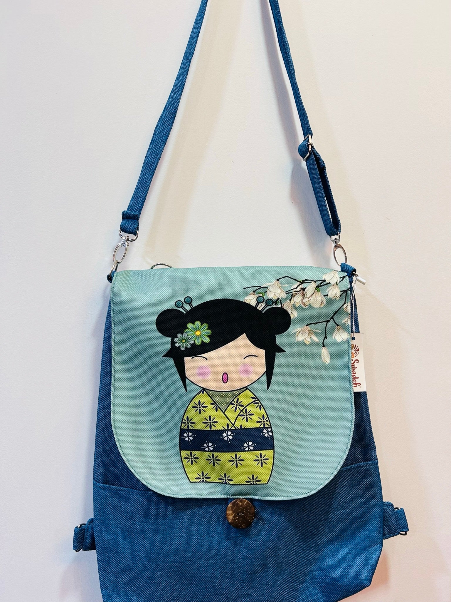 Leaf &amp; Stich Kawaii Backpack Bag