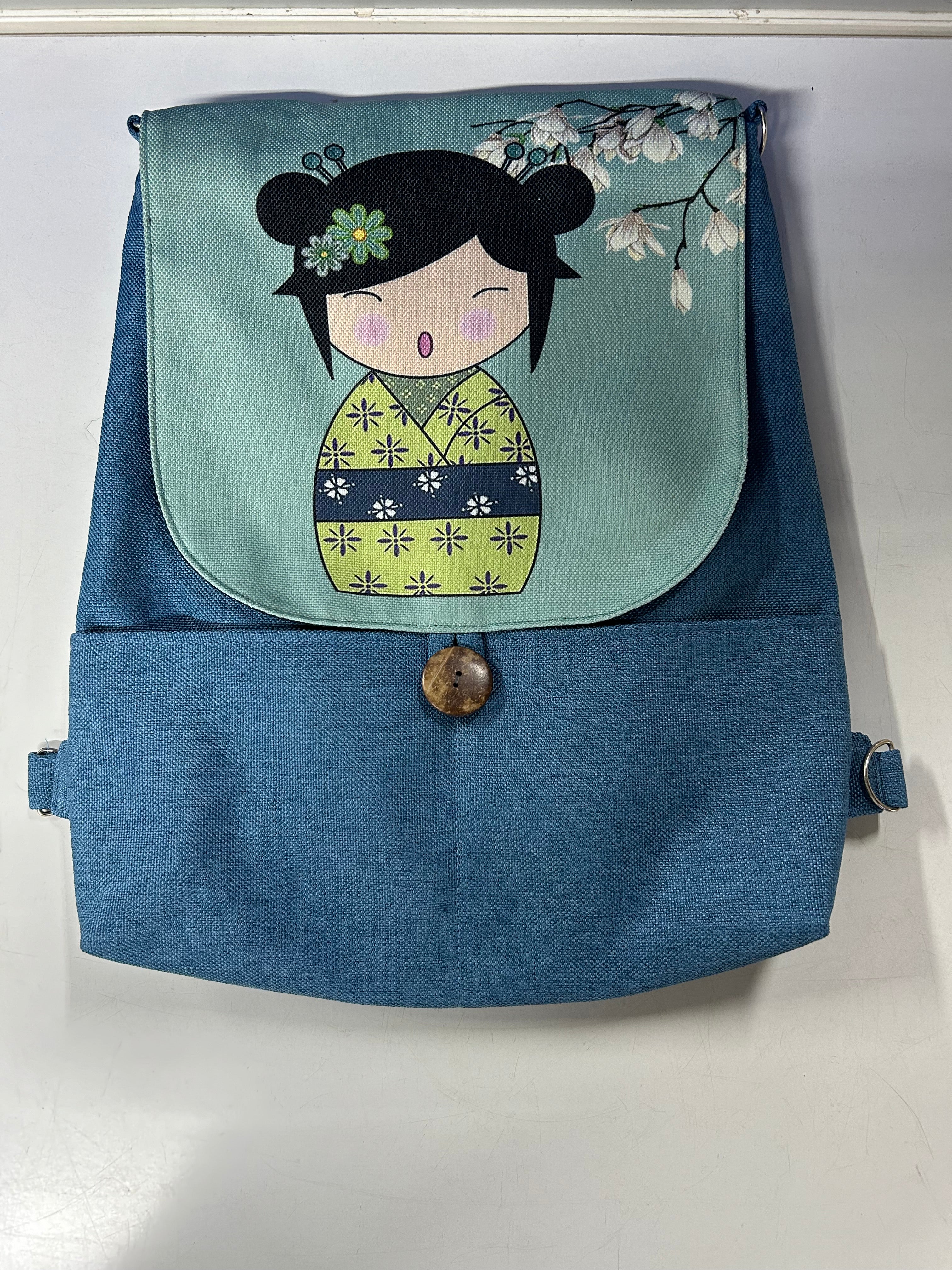 Leaf &amp; Stich Kawaii Backpack Bag