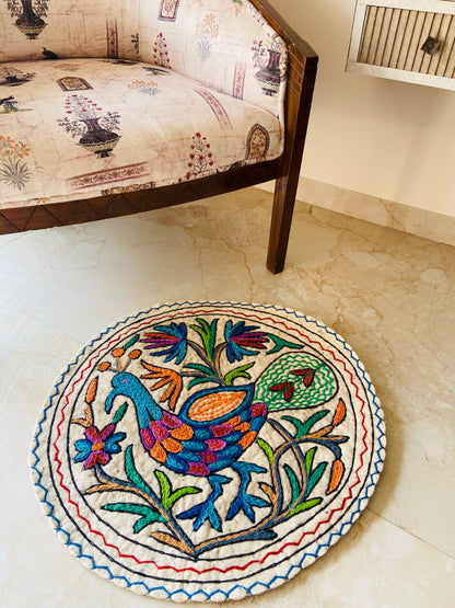 Round Rug - Mor Pankh Mandala