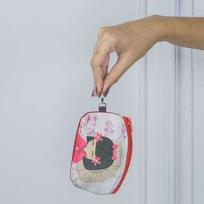 Pink Daisy Kawaii Mini Pouch