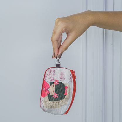 Pink Daisy Kawaii Mini Pouch