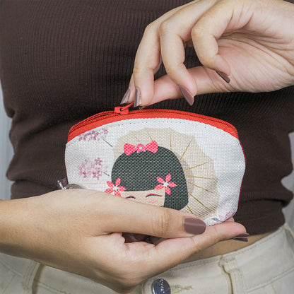 Pink Daisy Kawaii Mini Pouch